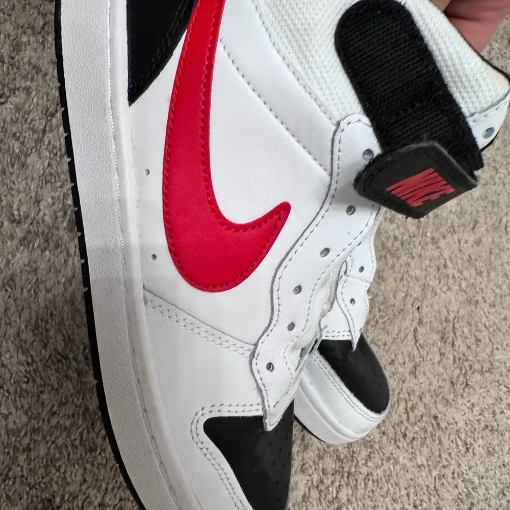 Nike Kids' Black, White, and Red Sneakers